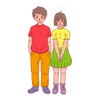 七夕情人节情侣谈恋爱