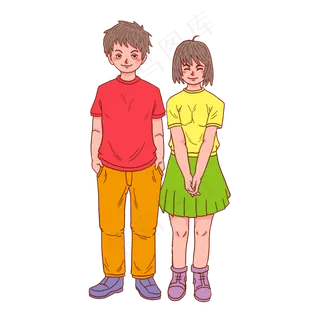 七夕情人节情侣谈恋爱