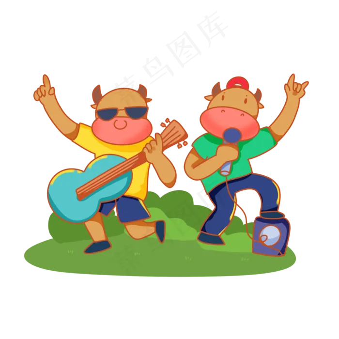 牛年新年牛年创意(2000X2000(DPI:300))psd模版下载