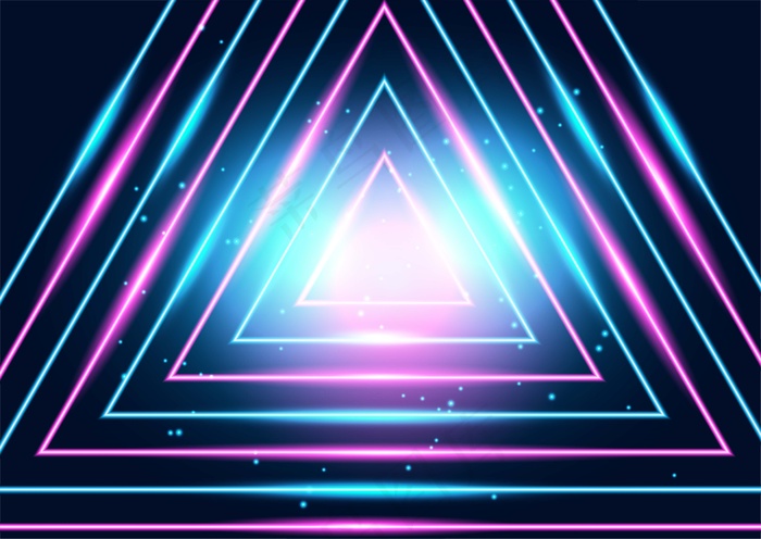 霓虹灯发光的技术路线，高科技未来抽象背景