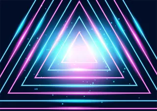 霓虹灯发光的技术路线，高科技未来抽象背景