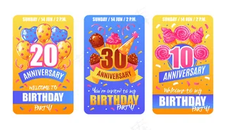 生日纪念卡横幅banner