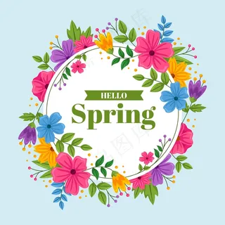 平面设计细部弹簧花框