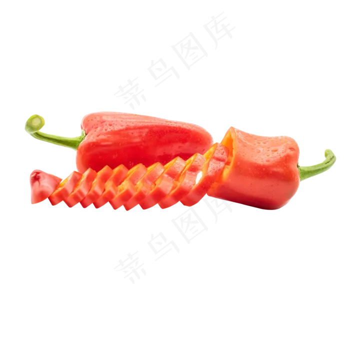 红色菜椒辣椒切片(5000*5000px 300 dpi )