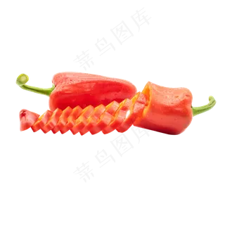 红色菜椒辣椒切片