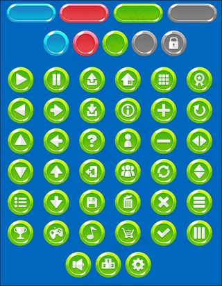 圆形游戏按钮包