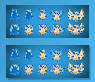 一套游戏ui奖牌等级