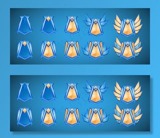 一套游戏ui奖牌等级