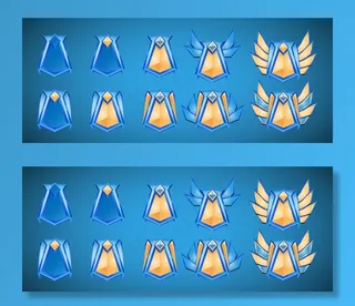 一套游戏ui奖牌等级