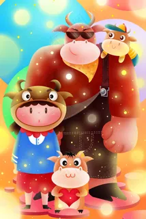 牛年大聚会一家团聚新年新春佳节 牛年大聚会一家团聚新年新春佳节