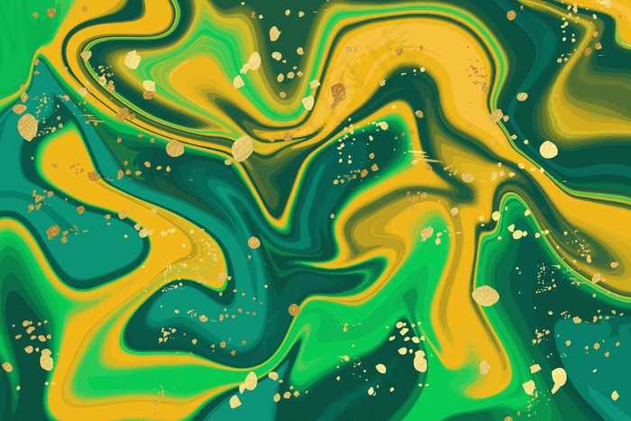 液体大理石背景金飞溅