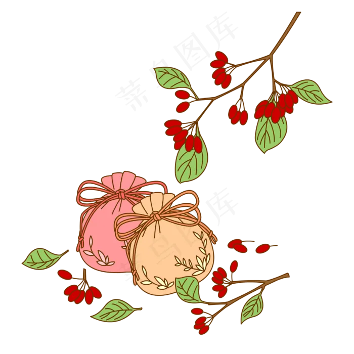 重阳节佩茱萸(1200X1909(DPI:300))ai矢量模版下载