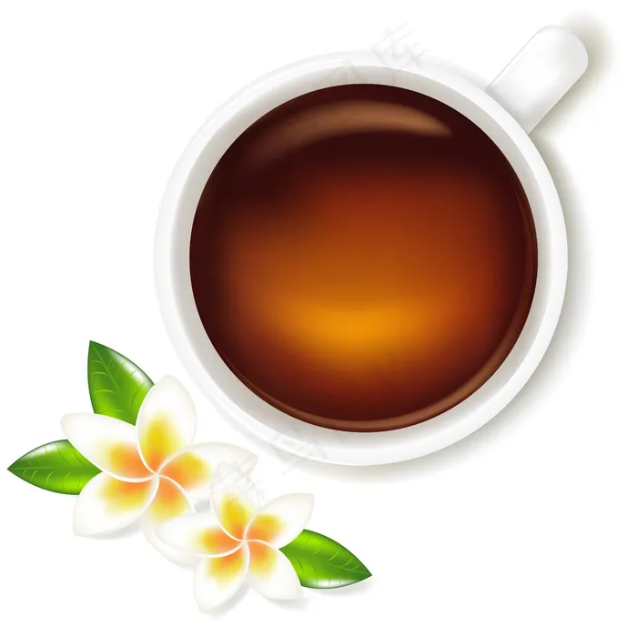 一杯白底的菠菜茶，eps,ai矢量模版下载