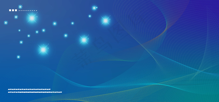 蓝色商务会议通用会议绿色光效