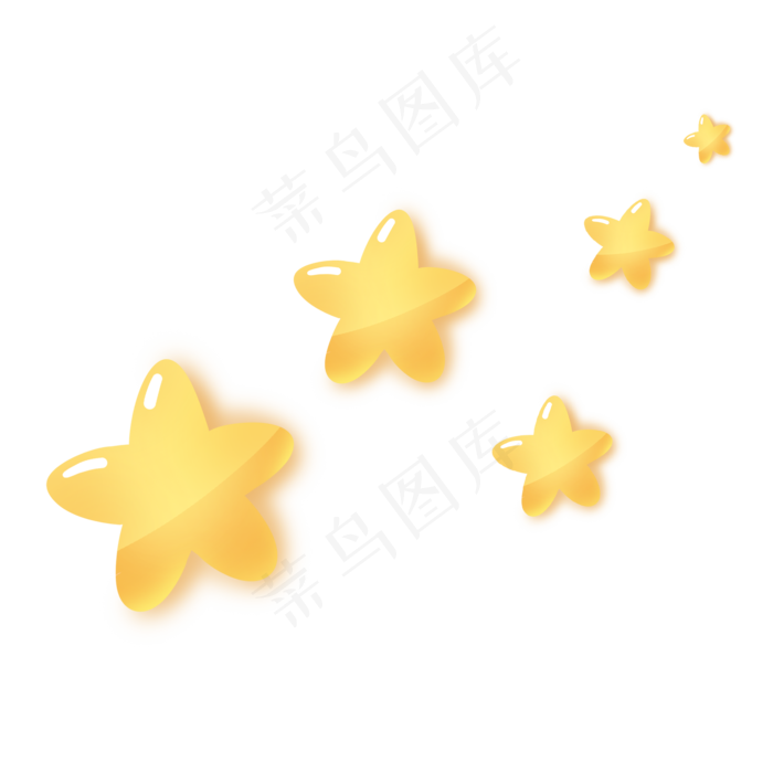 黄色圆角可爱七夕情人节星星(2000X2000(DPI:300))psd模版下载