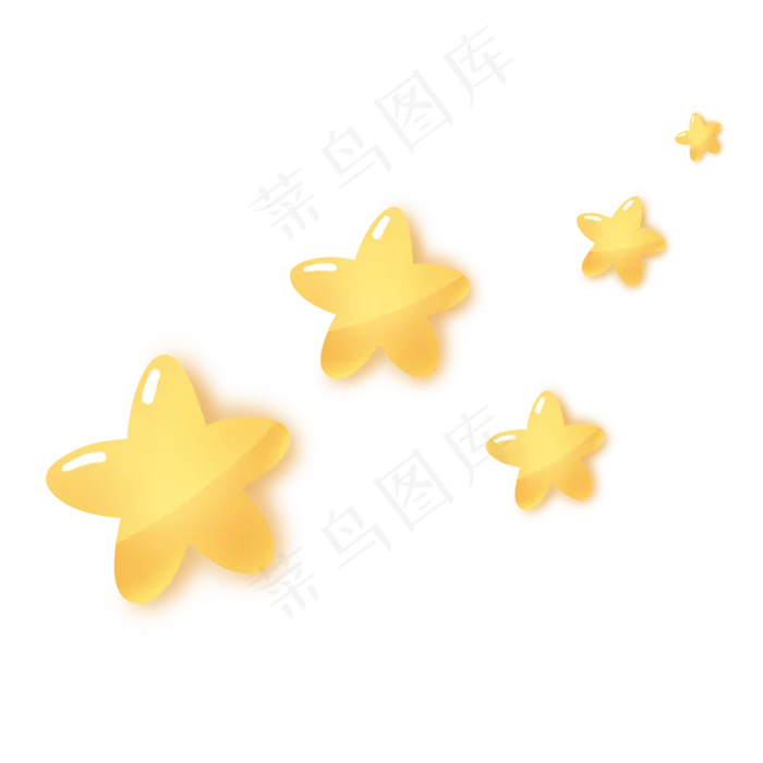 黄色圆角可爱七夕情人节星星(2000X2000(DPI:300))psd模版下载