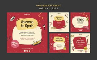 西班牙文化帖子模板