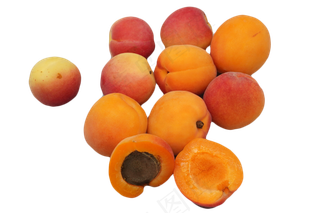 一堆黄杏水果