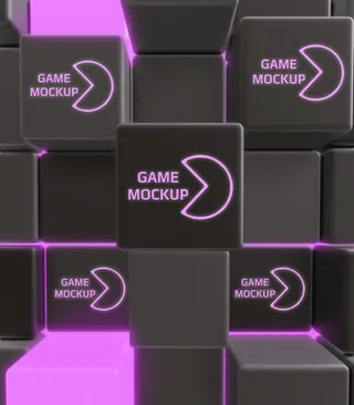 带霓虹灯符号的深色背景