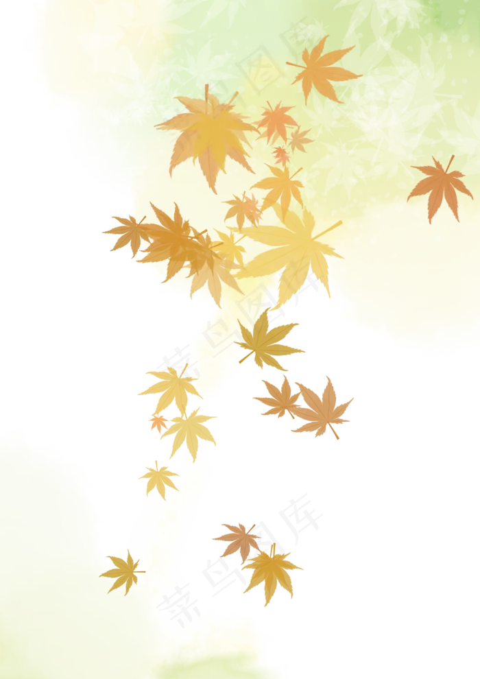 秋天枫叶手绘(2480X3508(DPI:300))psd模版下载