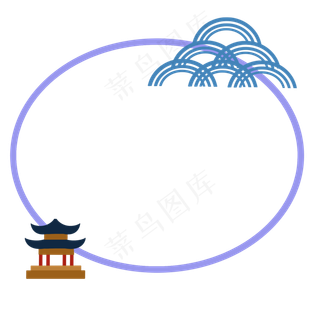 简约中秋节边框