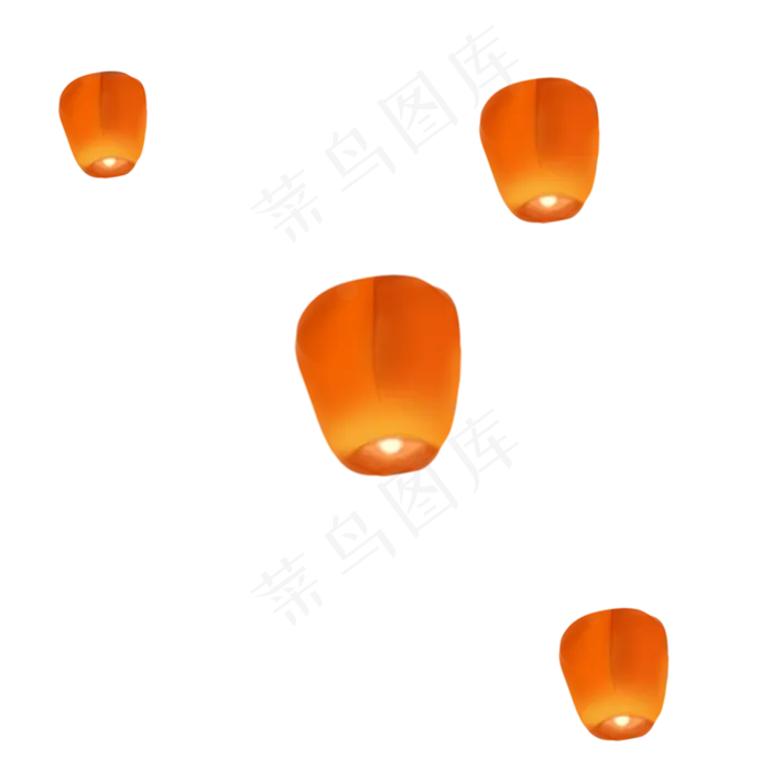 中秋节点天灯免扣图(2000X2000(DPI:300))psd模版下载