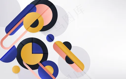 不同形状梯度几何背景