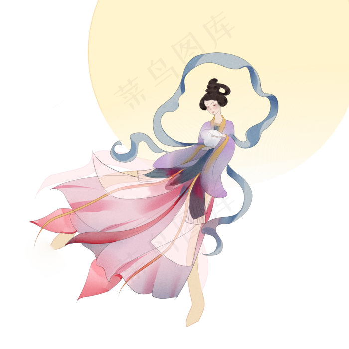 中秋古风奔月嫦娥