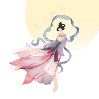中秋古风奔月嫦娥