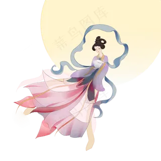 中秋古风奔月嫦娥