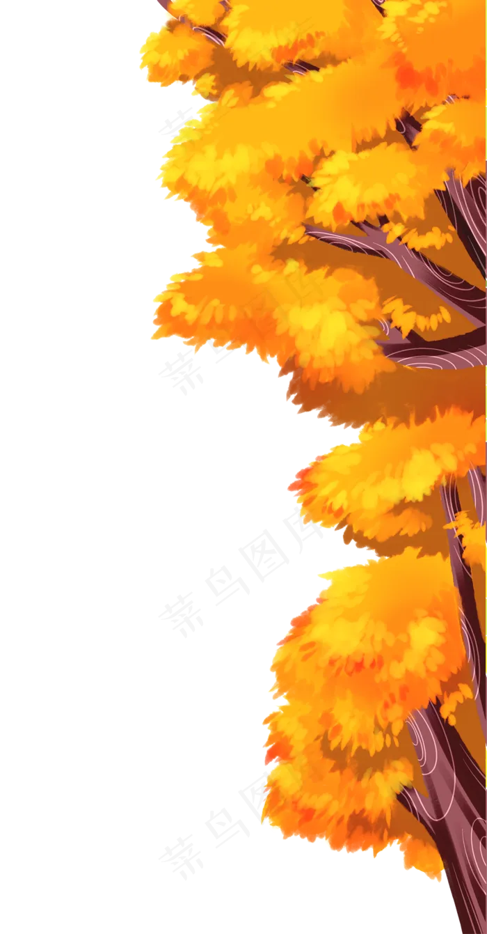 金黄色大树(1010X1935(DPI:300))psd模版下载