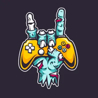 手僵尸游戏卡通插图