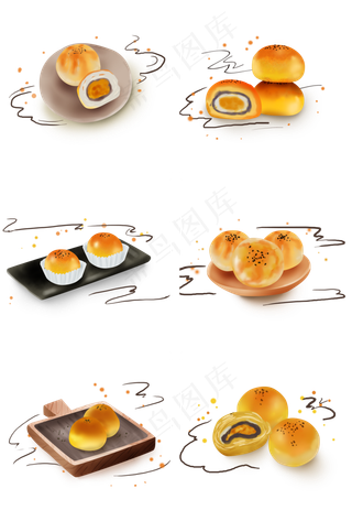 中秋节传统小吃蛋黄酥