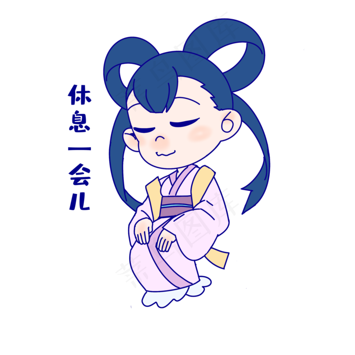 嫦娥休息一会表情(2000X2000(DPI:300))psd模版下载