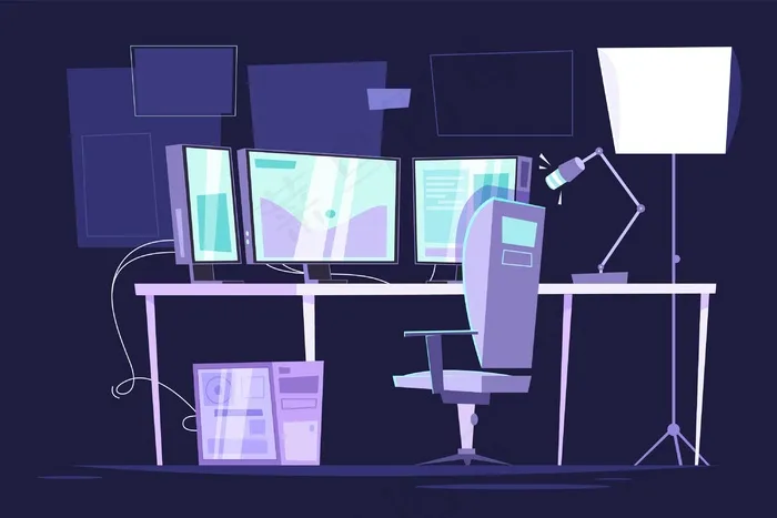 卡通游戏室插图eps,ai矢量模版下载