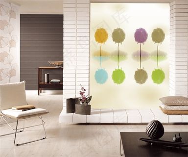 电视墙背景画效果图片