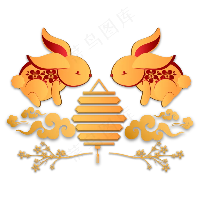 传统中秋节节日立体剪纸装饰(2000*2000px 300 dpi )ai矢量模版下载