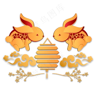 传统中秋节节日立体剪纸装饰