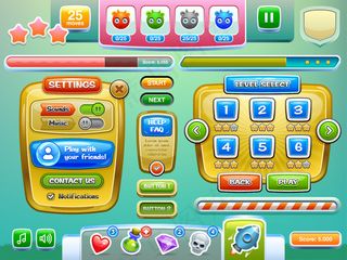 游戏界面的元素。