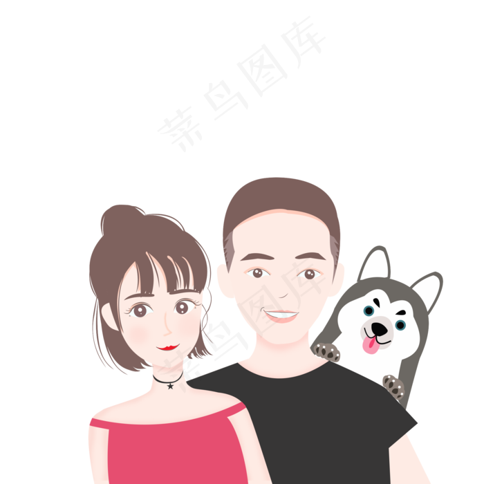 七夕情人节情侣元素