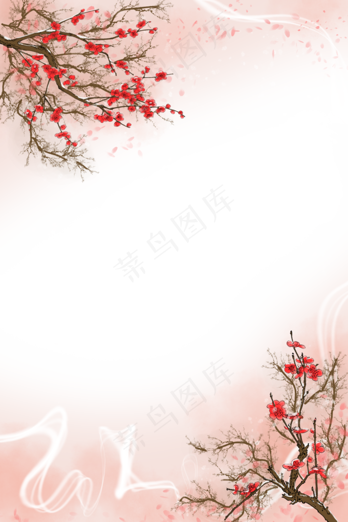 工笔水墨边框装饰图