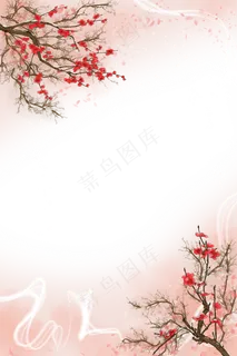 工笔水墨边框装饰图