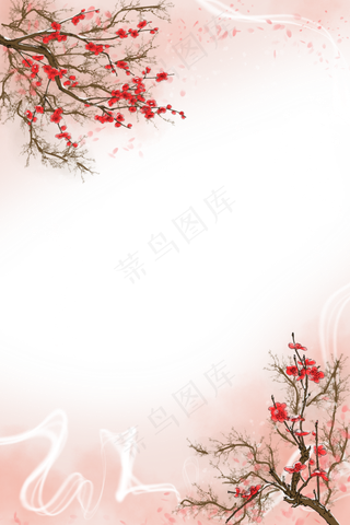 工笔水墨边框装饰图