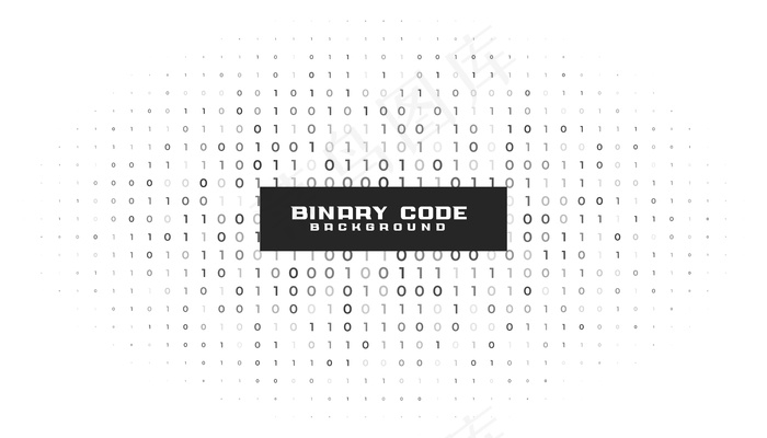 二进制码白色背景