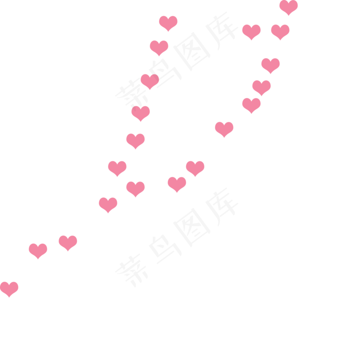 粉色爱心线条海报背景七夕情人节