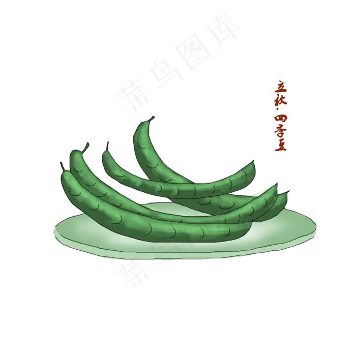 豆角立秋四季豆(2000X2000(DPI:300))psd模版下载