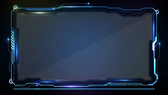 抽象的未来主义背景。蓝色发光科技科幻框架hud ui 抽象的未来主义背景。蓝色发光科技科幻框架hud ui