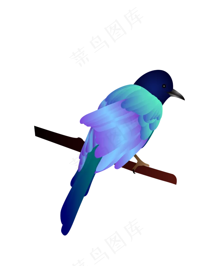 彩色的喜鹊(4167*5208px 300 dpi )ai矢量模版下载