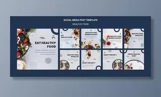 健康食品社交媒体帖子模板