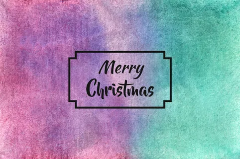 圣诞快乐水彩背景